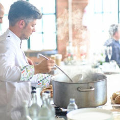 Chef Damian Wawrzyniak at Jamie Oliver's FIFTEEN