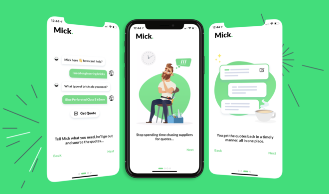 Innovative new app ‘Mick’ helps connect suppliers and tradespeople quickly to get the job done