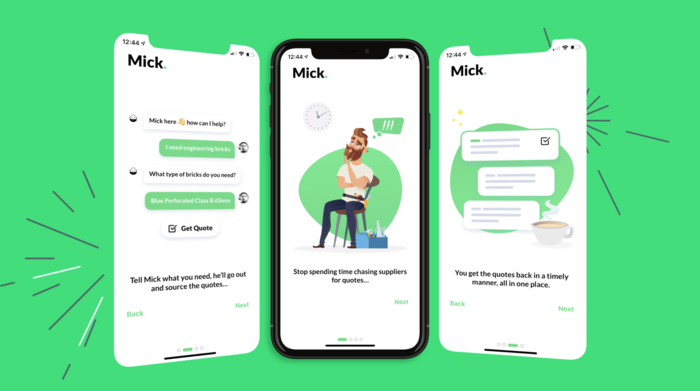 Innovative new app ‘Mick’ helps connect suppliers and tradespeople quickly to get the job done