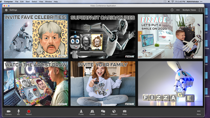 Brand-new virtual party live caricature entertainment service Fizzage launches in time for Christmas