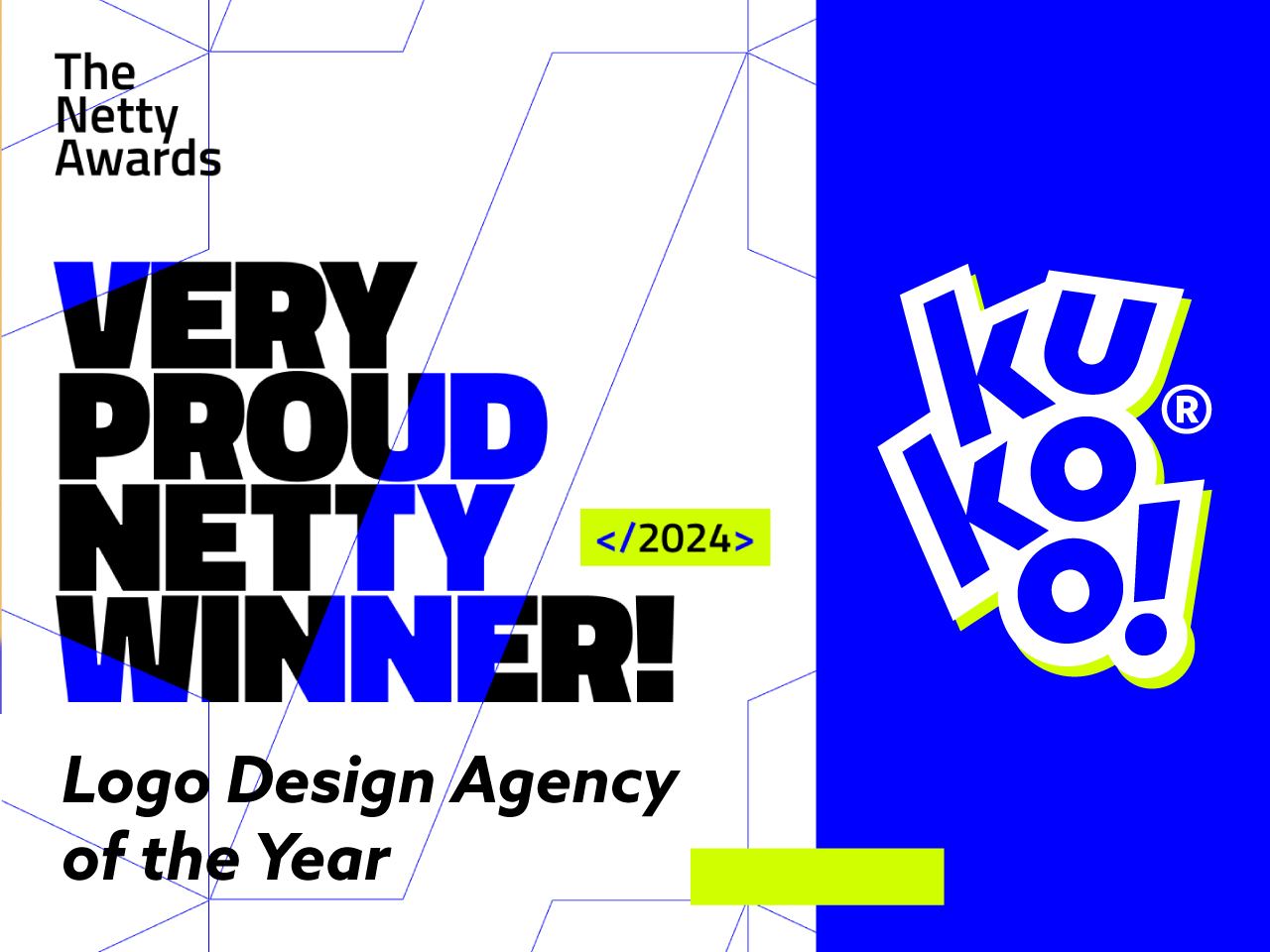 Kukoo Creative Wins the Prestigious Netty Award 'Logo Design Agency of the Year' for their entry 'Kukoo Creative's Drive to Renew Trust in Grassroots Logo Design Services'